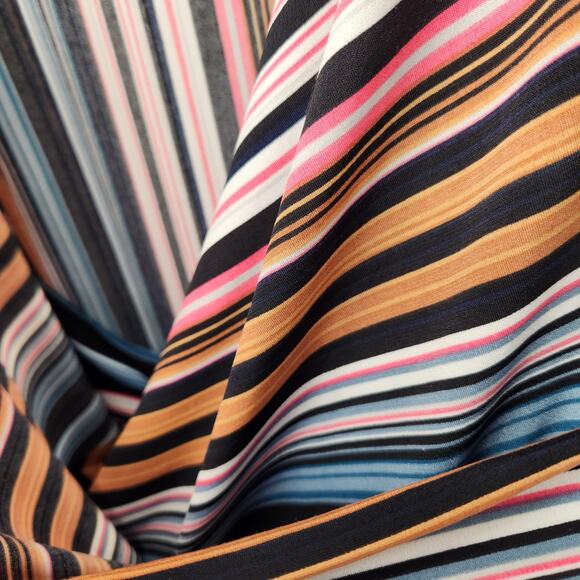 Lane Bryant Multicolor Illusion Stripe Peplum Tunic Faux Wrap Plus Women's 22/24 - Picture 9 of 11